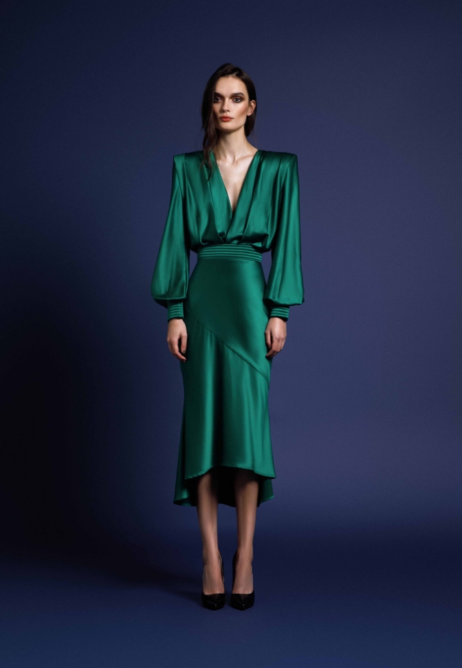 knee length dresses for ladies ZHIVAGO NETWORK MIDI DRESS main image 1